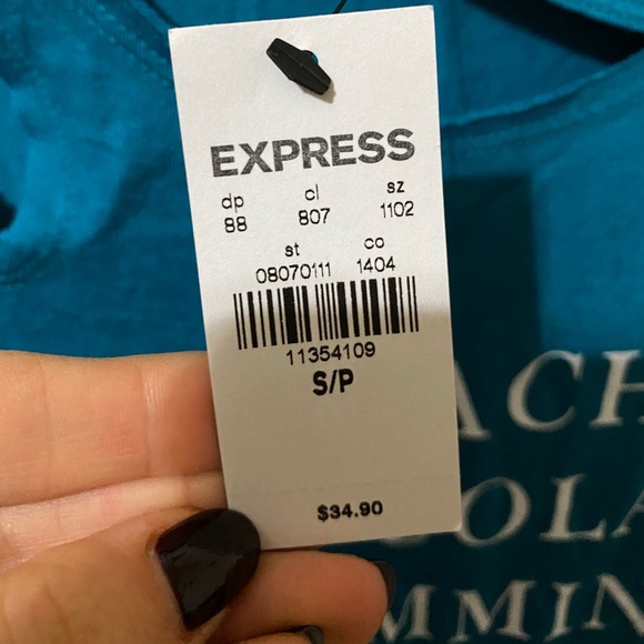 Turquoise blue tank top express size small - Picture 5 of 5
